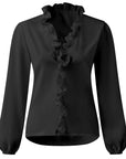 Maisie | Ruffled V-Neck Long Sleeve Blouse