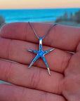 Hazel | Blue Opal Starfish Necklace