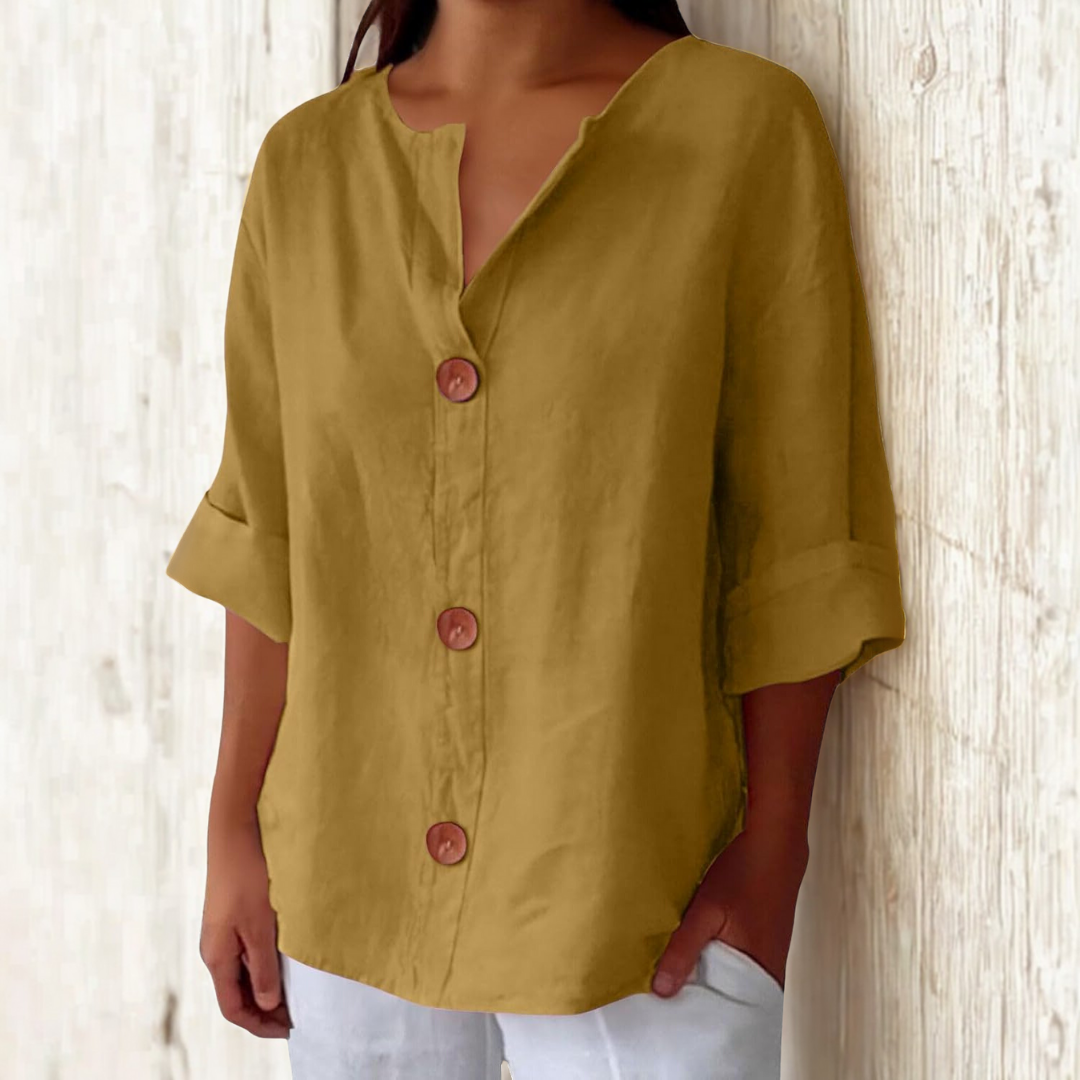 Clara | Timeless Linen Blouse