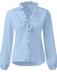 Maisie | Ruffled V-Neck Long Sleeve Blouse