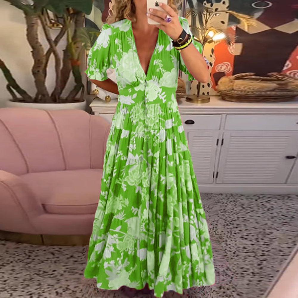 Floriana | Vibrant Bloom Midi Dress