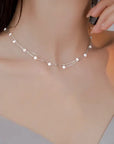 Isabella | Sparkling Pearl Necklace