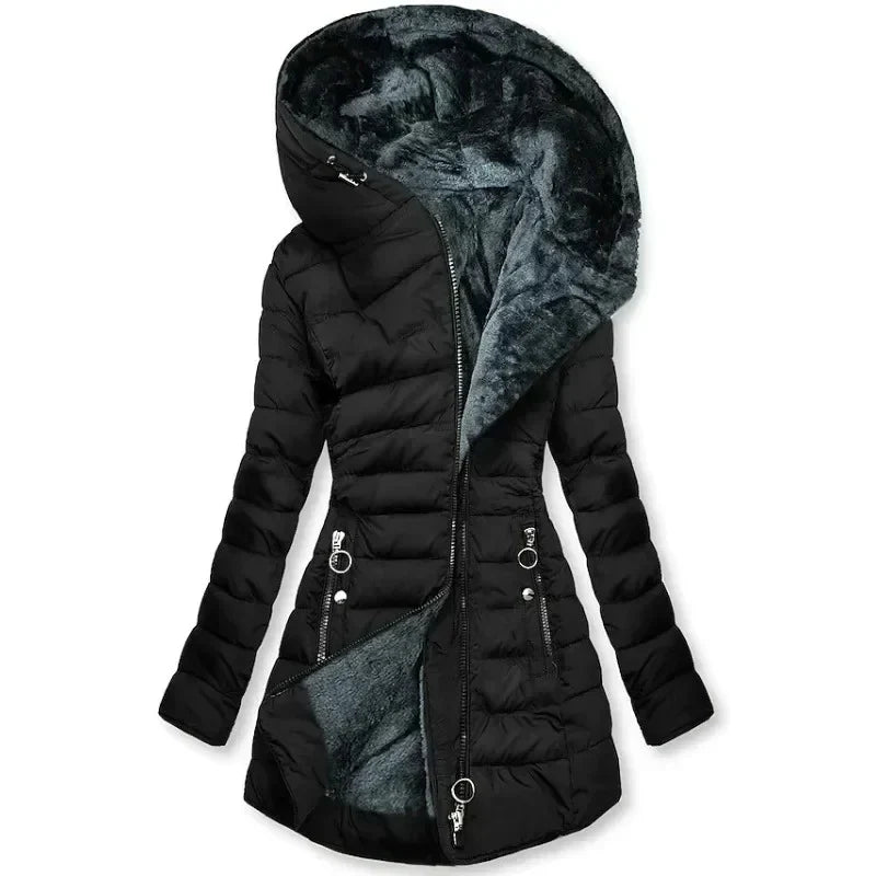 Cassandra | Fur Lined Hooded Jacket