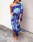 Lidia | One-Shoulder Floral Maxi Dress