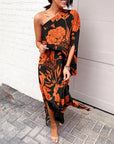 Lidia | One-Shoulder Floral Maxi Dress