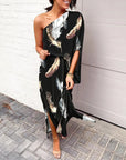 Lidia | One-Shoulder Floral Maxi Dress