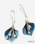 Ella | Statement Blue Lotus Earrings