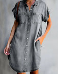 Polly | Lightweight Denim Style Dress with Belly Coverage