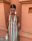 Roxanne | Halter Dress with Exposed Back