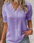 Lucia | Plain Lace Elegant Shirt