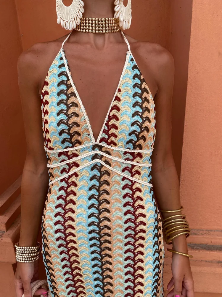 Roxanne | Halter Dress with Exposed Back