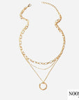 Alix | Vintage Gold Plated Chain & Pendant Necklace