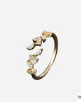 Georgia | Gold Ring with Open Zirconium