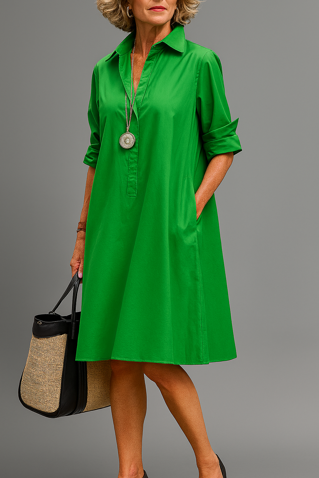 Beah | Elegant Midi Dress with Timeless Charm