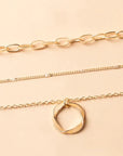 Alix | Vintage Gold Plated Chain & Pendant Necklace