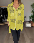 Cara | Handwriting Design Button Up Shirt