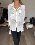 Cara | Handwriting Design Button Up Shirt