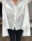 Cara | Handwriting Design Button Up Shirt