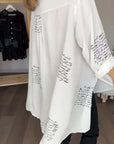 Cara | Handwriting Design Button Up Shirt