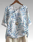 Celia | Nature Inspired Button Detail Top