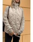 Cynthia | Quilted Jacket with Knit Detail