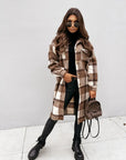 Danielle | Plaid Longline Jacket