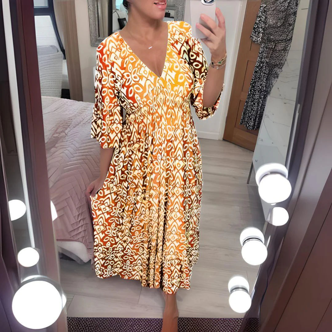 Elsa | Boho Printed Dress