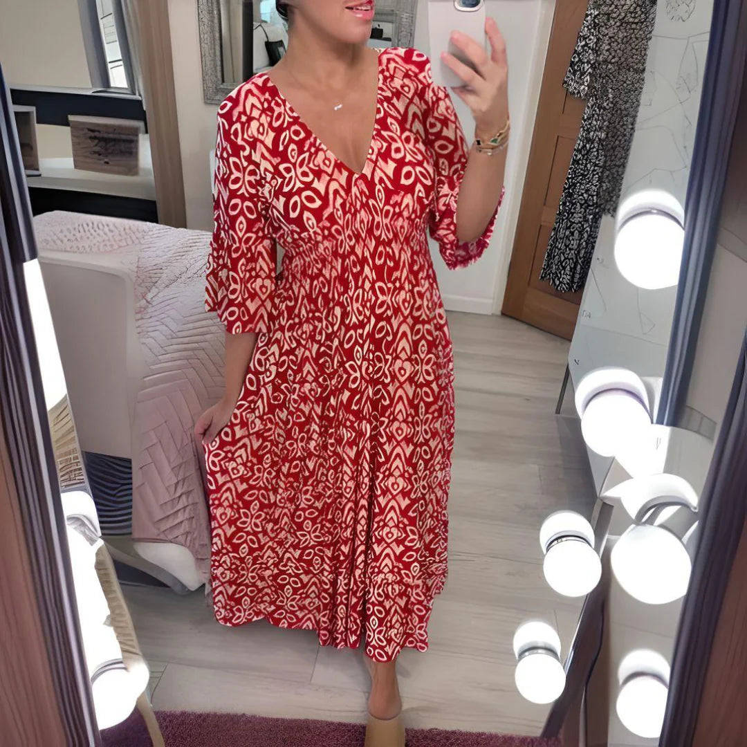 Elsa | Boho Printed Dress