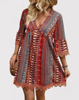 Lara | Stylish V-Neck Bohemian Dress