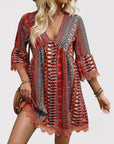 Lara | Stylish V-Neck Bohemian Dress