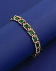 Seliora | Emerald Green Gold Bracelet