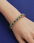 Seliora | Emerald Green Gold Bracelet
