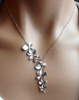 Pauline | Vintage Silver Necklace with Flowers