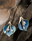 Ella | Statement Blue Lotus Earrings