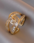 Mia | Elegant, knotted adjustable ring