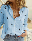 Kaia | Bird Print Long Sleeve Shirt