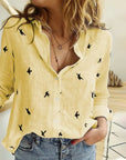 Kaia | Bird Print Long Sleeve Shirt
