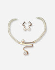 Linda | Pearl Necklace + Earrings