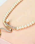 Linda | Pearl Necklace + Earrings
