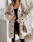Ria | Heart Print Cardigan