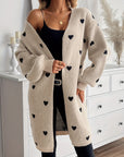 Ria | Heart Print Cardigan