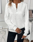Siera | Textured Quarter Zip Pullover