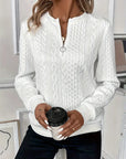 Siera | Textured Quarter Zip Pullover