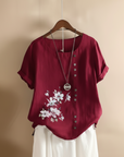 Gemma | Floral Detail T-Shirt