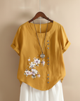 Gemma | Floral Detail T-Shirt