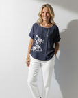Gemma | Floral Detail T-Shirt