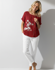 Gemma | Floral Detail T-Shirt