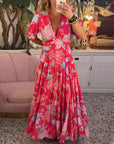 Floriana | Vibrant Bloom Midi Dress