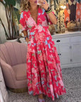Floriana | Vibrant Bloom Midi Dress