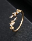 Georgia | Gold Ring with Open Zirconium